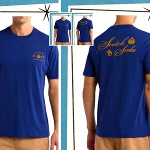 Scotch & Soda Royal Blue Tee with Gold Accents